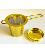 Long Handled Tea Infuser(with Lid)/Teapot Infuser/Sifter/Filter/Brewing ... - £10.75 GBP