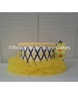 Black and Yellow Bumble Bee Tutu Themed Baby Girl Shower 1 Tier Diaper C... - £28.18 GBP