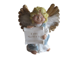 Angel Figurine Papel Giftware Angelic Cheer &quot;I&#39;m Sorry&quot; Apology Cast Art... - $176.78 MXN