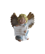 Angel Figurine Papel Giftware Angelic Cheer &quot;I&#39;m Sorry&quot; Apology Cast Art... - $9.50