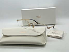 Fred Optical Eyeglasses Frame FG50024U 030 GOLD/BLACK 55-17-150MM Italy Titanium - £328.25 GBP