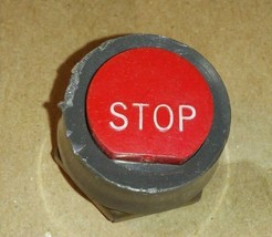 1&quot;  Red Momentary 11/16&quot; Raised Stop Push Button w/ Metal Hex pal Bracke... - $19.34