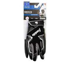 Franklin Sports MLB Free Flex Baseball Batting Gloves - Black/Gray/White - Youth - £19.65 GBP
