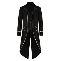 2022 New  Tuxedo Men&#39;s Jacket Steam Tailcoat Long Coat  Medieval Costume F  Trim - £64.12 GBP