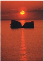 Postcard Sunset Behind Iceberg Newfoundland &amp; Labrador 4 3/4 x 6 3/4 - £3.69 GBP