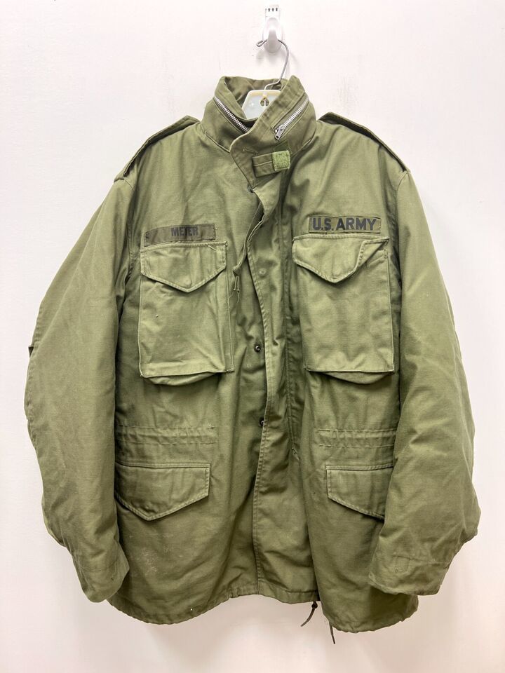 GENUINE USGI 1968 COAT COLD WEATHER FIELD OG-107 M-65 JACKET W/LINER MED... - $701.25