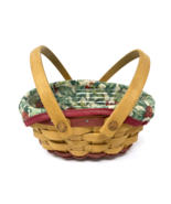 Longaberger 2004 Tree Trimming Gumdrop Basket, Red, American Holly Liner... - $18.99