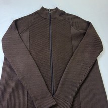 Lumber Casual Men's Brown Long Sleeve Full Zip Sweater Jacket Size Large image 10