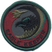 USAF F-15 Eagle Keepers 3&quot; Round Subdued Swirl Patch NOS - $5.00