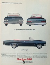 1964 Dodge 880, print ad. Color Illustration. (beautiful car) original 1963 M... - £14.09 GBP