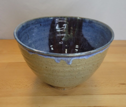 Large Studio Art Colorful Pottery Stoneware Glazed Bowl Signed Oblong Bl... - $39.99