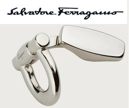 Salvatore Ferragamo GANCINI CUFFLINKS  Made In ITALY Color: Palladium NW... - £294.28 GBP