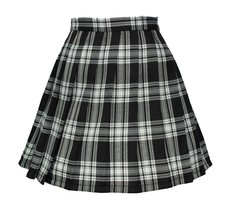 Women`s high waisted plaid short Sexy A line Skirts costumes (2XL, Black mixe... - £15.81 GBP