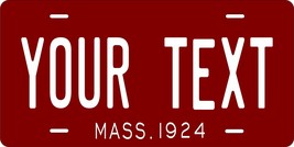 Massachusetts 1924 Personalized Tag Vehicle Car Auto License Plate - $16.75