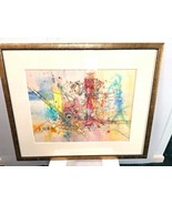 Asian Motif Abstract Painting Original Signed by Artist - €302,61 EUR