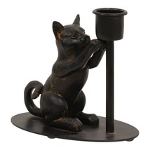 2 new Cat black  iron Candlestick Holders image 2