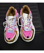 Lucky Step Colorful Lace-Up Sneakers with Multi-Tone Design - $29.70