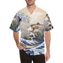 Men&#39;s The Great Wave and Anime Pirate Ship All Over Print Hawaiian Shirt - £26.30 GBP