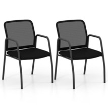 Waiting Room Chair Set of 2 Office Guest Chairs with Ergonomic Mesh Back... - $181.49