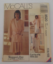 Mccalls Pattern #3520 Vintage 80&#39;S Womans Day Collection Skirt Jacket Uncut 1988 - £7.84 GBP