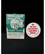 Confucius Vintage Novelty Token Risque Naughty 1967 Federal Comic Chip T... - $14.48