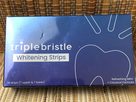Triple Bristle Refreshing Mint Coconut Formula Teeth Whitening Strips 14 - £18.90 GBP