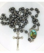 st.saint Michael Archangel Rosary Hematite San Miguel arcángel Necklace ... - £11.52 GBP