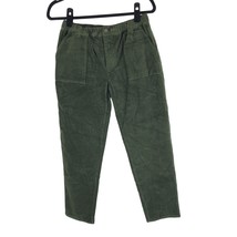 Rylee + Cru Boys Girls Corduroy Pants Pull On Pockets Drawstring Green 12-14Y - £27.34 GBP