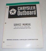 Chrysler Outboard Service Manual 9.9, 12 &amp; 15 HP 250 &amp; 280 Sailor - £14.27 GBP