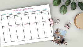 Weekly printable 2020, Weekly Planner, planner inserts, undated planner, weekly - £1.41 GBP