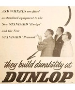 1957 Dunlop Tubeless Tires Wheels Import Advertisement Autocar Automobil... - $554.45 MXN
