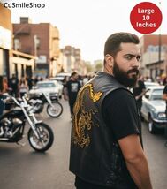 Asian Dragon Embroidered Patch XL XXL 10" Applique for Jacket Back Embro... - $21.31+