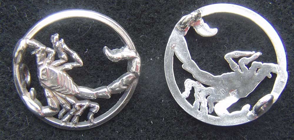 WWI French F-554 Squadron Pilot Pin Sterling Silver Scorpion    - $60.00