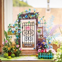 Garden Entrance Miniature,DIY  Dollhouse Kit,Wooden Model Building Set - £34.08 GBP