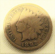 Circulated 1892 Indian Head Cent Penny - £7.13 GBP
