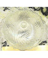 Vintage KIG Malaysia Glass Candy Bowl Dish with Swirled Ribbed Lid - $14.95
