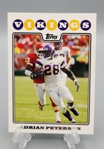 2008 NFL Topps Football Adrian Peterson #65 Minnesota Vikings Card - £0.98 GBP