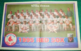 1995 Boston Red Sox Team Photo Poster Roger Clemens Jim Rice Johnny Pesky - £7.79 GBP