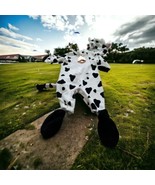 Spirit Halloween Cow with &quot;Bell&quot; Costume 6-12month Fleece, Hat Booties B... - £18.69 GBP