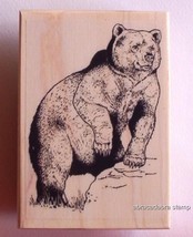GRIZZLY BEAR new mounted rubber stamp NEW RELEASE! - £5.50 GBP