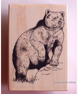 GRIZZLY BEAR new mounted rubber stamp NEW RELEASE! - £5.59 GBP