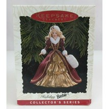 Vintage 1996 Hallmark Keepsake Ornament Collector&#39;s Series Holiday Barbie - £9.92 GBP