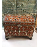 Handmade cedar wooden box, beautifully decorated with Turquoise, Coral, ... - £819.48 GBP