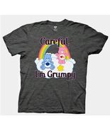 Care Bears 'Careful, I'm Grumpy' Men's Medium Short Sleeve T-Shirt Heath... - $17.99