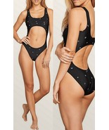 Volcom Women&#39;s Cut-Out One-Piece Swimsuit Nothing More, Black Size M - $41.09 CAD