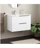 New Glossy White 32&quot; Varina Wall Mounted Single Vanity Set - with Warm O... - $899.95