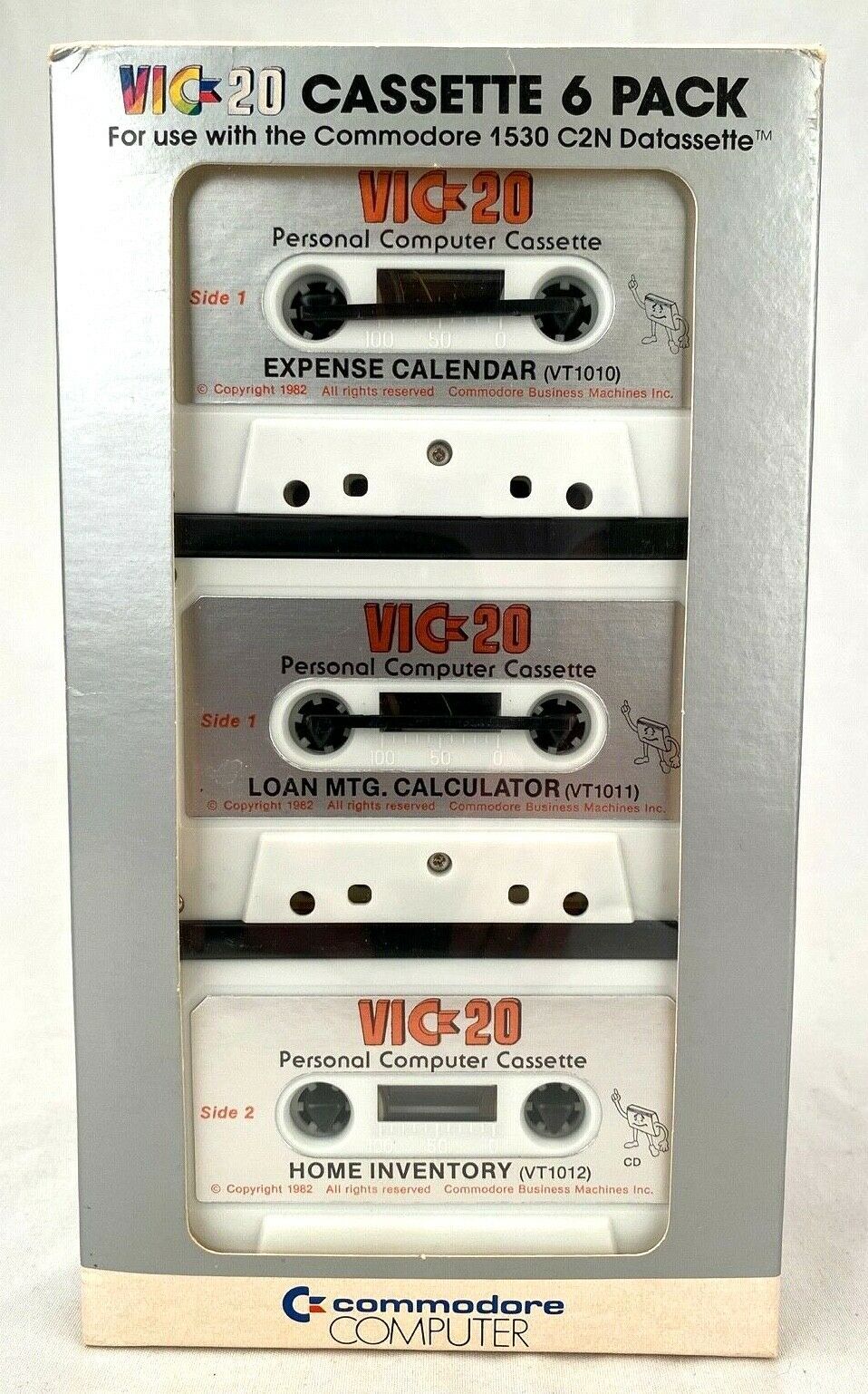 Vtg 1982 Commodore VIC 20 Personal Finance Cassette 6 Pack w/ Box &amp; Inst... - $32.71