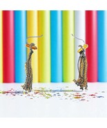 Via Saviene Colette Fringe Earrings 14K Gold &amp; Hematite Plating New With... - $86.63