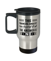 Financial Analyst Travel Mug - 14 oz Insulated Coffee Tumbler For Office  - £15.62 GBP