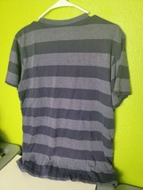 OP Striped Mens Tee Shirt Ocean Pacific Blue &amp; Gray Size Medium  - £13.04 GBP